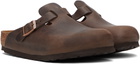 Birkenstock Brown Regular Boston Slip-on Loafers