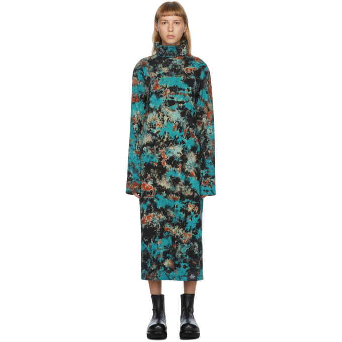 S.R. STUDIO. LA. CA. Multicolor Tie-Dye Tribal Flame Dress