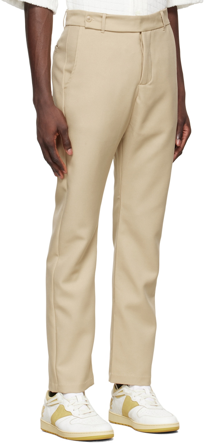 Rhude SSENSE Exclusive Beige Polyester Trousers Rhude
