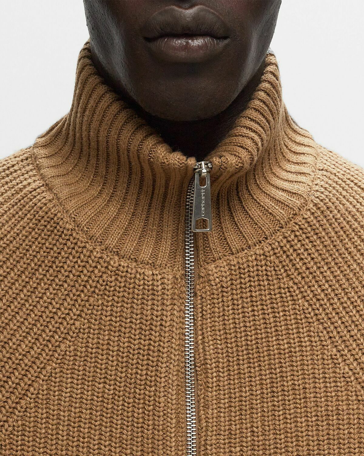 Carhartt Wip Banley Sweater Jacket Brown Pullovers/Zippers