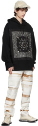 Givenchy Black Crystal Bandana Hoodie