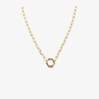 Harwell Godfrey 18K Yellow Gold Rainbow Sapphire Hexagon Necklace
