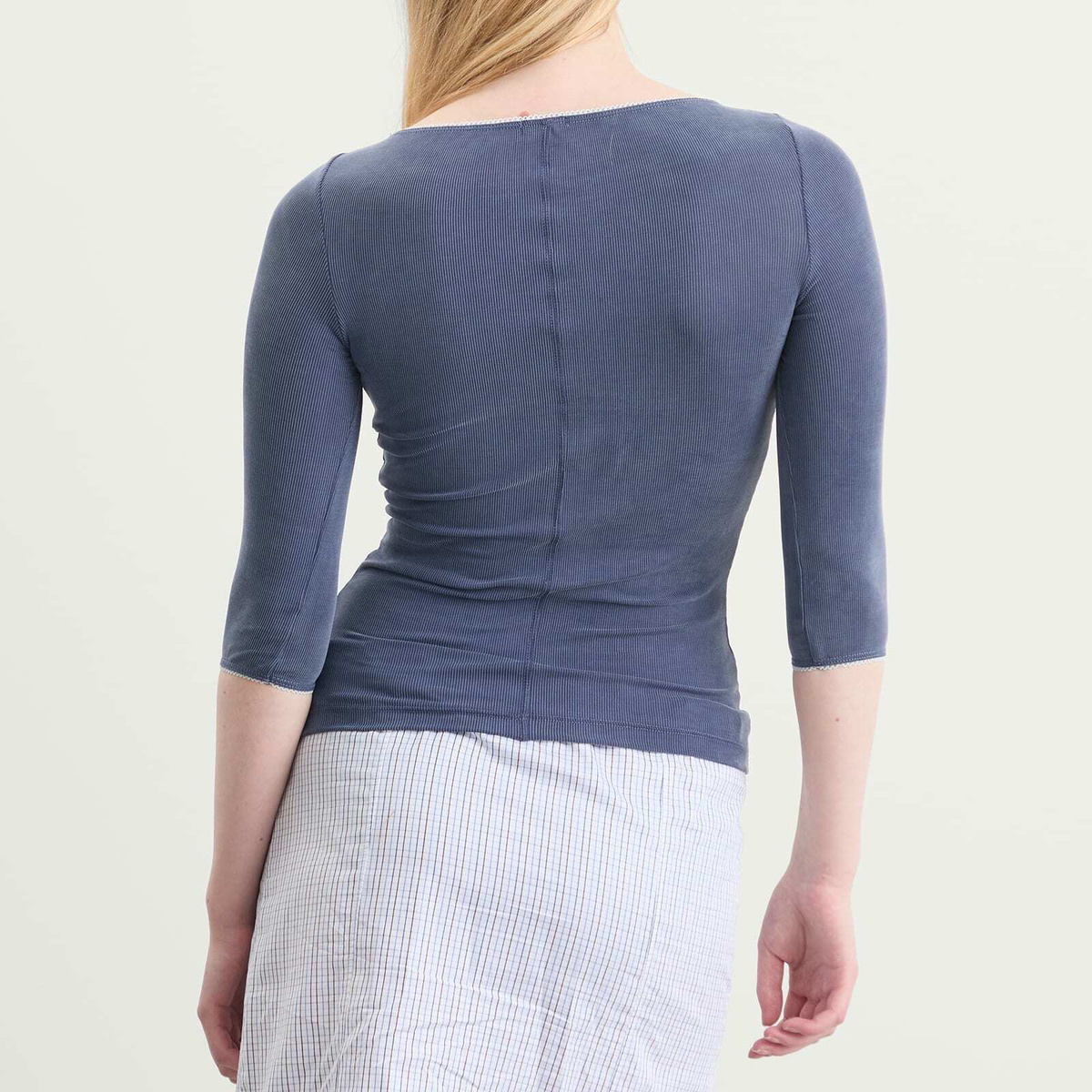 Fruity Booty Women's Second Skins 3/4 Length Top in Navy
