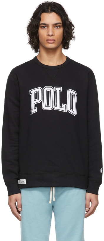 Photo: Polo Ralph Lauren Black RL Fleece Logo Sweatshirt