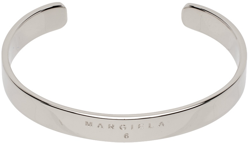 Photo: MM6 Maison Margiela Silver Minimal Cut Bracelet