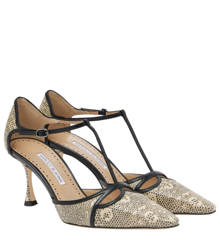 Photo: Manolo Blahnik Gish lizard-print leather pumps