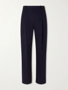 Altea - Orval Cotton and Linen-Blend Gabardine Trousers - Blue