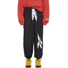 Reebok by Pyer Moss Black Crinkle Lounge Pants