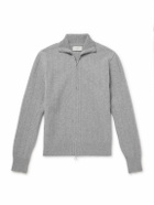 Oliver Spencer - Kilbridge Ribbed Wool Zip-Up Cardigan - Gray
