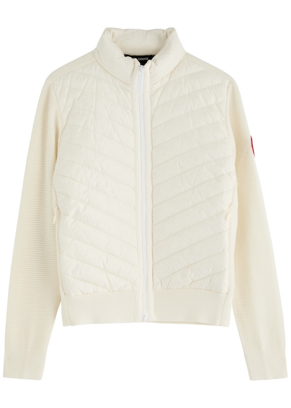 Photo: Canada Goose HyBridge Quilted Nylon and Wool Jacket Cream