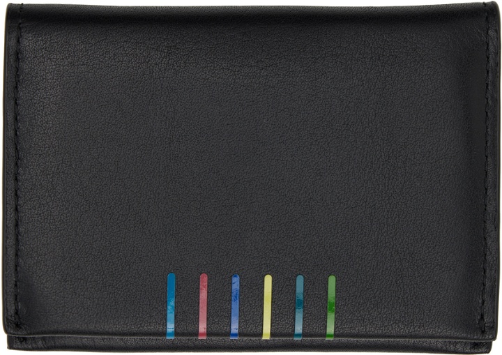 Photo: PS by Paul Smith Black Signature Stripe Card Holder
