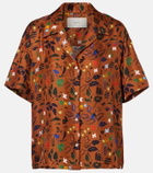 Asceno Prague printed silk twill shirt