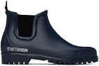 Stutterheim Navy Rainwalker Chelsea Boots