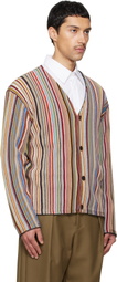 Paul Smith Multicolor 'Signature Stripe' Merino Wool-Blend Cardigan