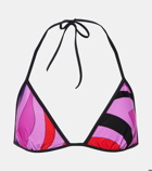 Pucci Marmo triangle bikini top