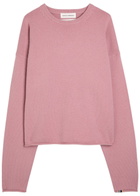 Extreme Cashmere N°426 Comfy Roll-trimmed Cashmere-blend Jumper - Pink - One Size