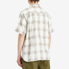 Dubbleware Men's Dobby Check Pullover Shirt in White