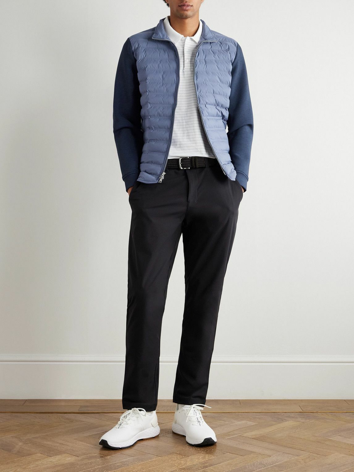 Peter Millar - Winsome Hybrid Tech-Jersey and Quilted Shell Jacket - Blue