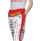 Moschino Red and White Budweiser Edition Logo Lounge Pants
