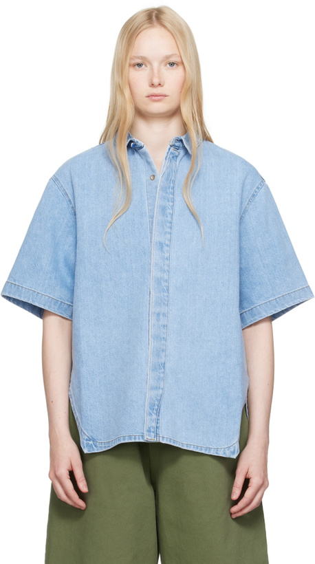 Photo: ADER error Blue Half Sleeve Product. 57 Denim Shirt