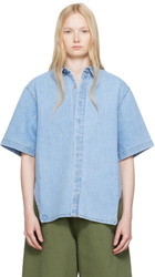 ADER error Blue Half Sleeve Product. 57 Denim Shirt