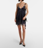 Isabel Marant Ludna embellished silk satin minidress