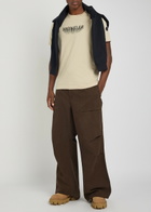 Moncler Logo-print Cotton T-shirt Beige