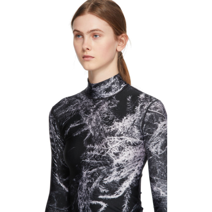 S.R. STUDIO. LA. CA. Black Fern Fitted Turtleneck