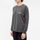 Gramicci Men's Long Sleeve Original Freedom Oval T-Shirt in Grey Pigment
