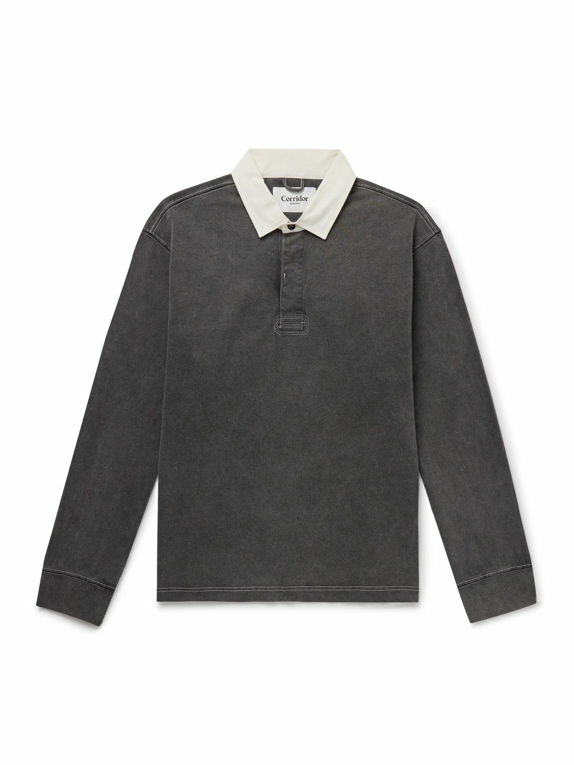 Corridor - Rugby Cotton-Jersey Polo Shirt - Black