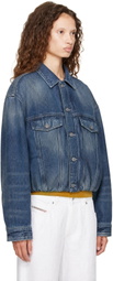 Diesel Blue Elasticated Denim Trucker Jacket