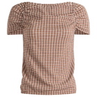 Hosbjerg Women's Clara Top in Brown Checks