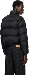 COOR Black Double Stitch Snap Button Down Jacket