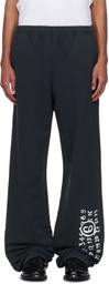 MM6 Maison Margiela Black Numeric Sweatpants