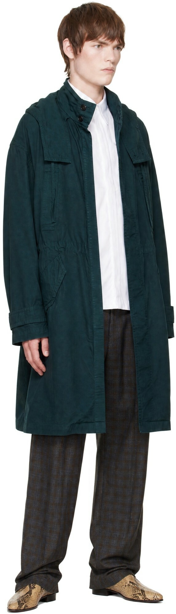 Dries Van Noten Blue Cotton Coat