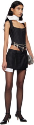 Dilara Findikoglu Black Chaos Tax Miniskirt