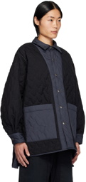 JieDa Navy & Black Quilted Jacket