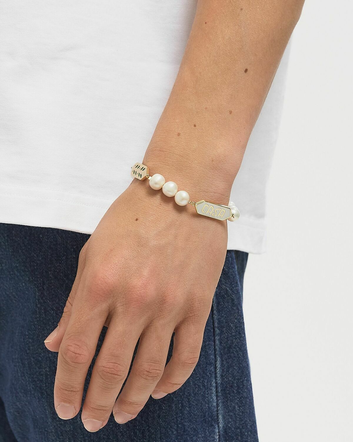 Casablanca LAUREL PEARL BRACELET orange Mens Jewellery