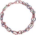 Collina Strada Pink Crushed Chain Necklace