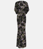 Norma Kamali Obie floral georgette gown