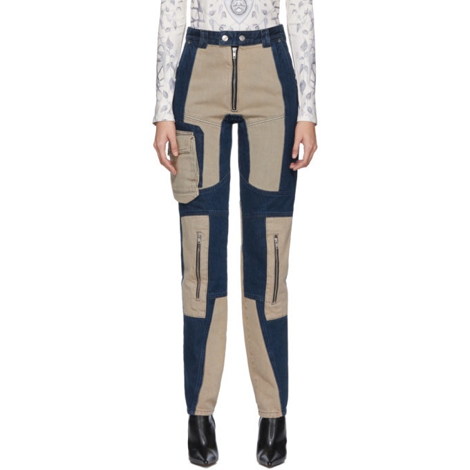 Photo: GmbH Navy and Beige Patchwork Antje Jeans