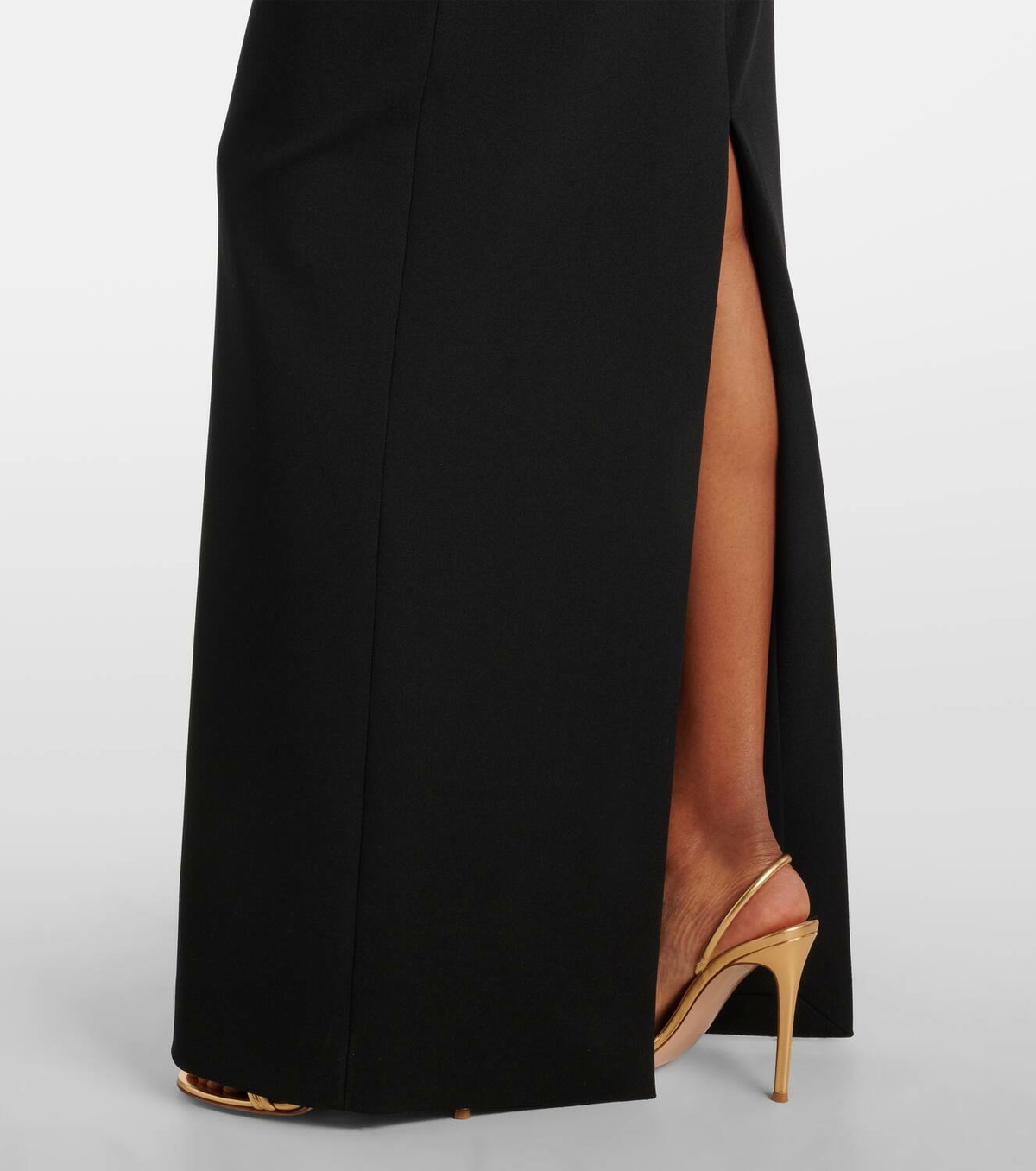 Solace London Malla crêpe corset maxi dress
