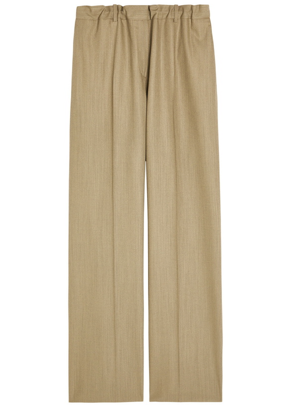 Photo: Calvin Klein Fernanda Wide-leg Wool-blend Trousers Light Brown
