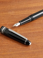 Montblanc - Meisterstück Resin and Platinum-Pleated Pen and Leather Pouch Set