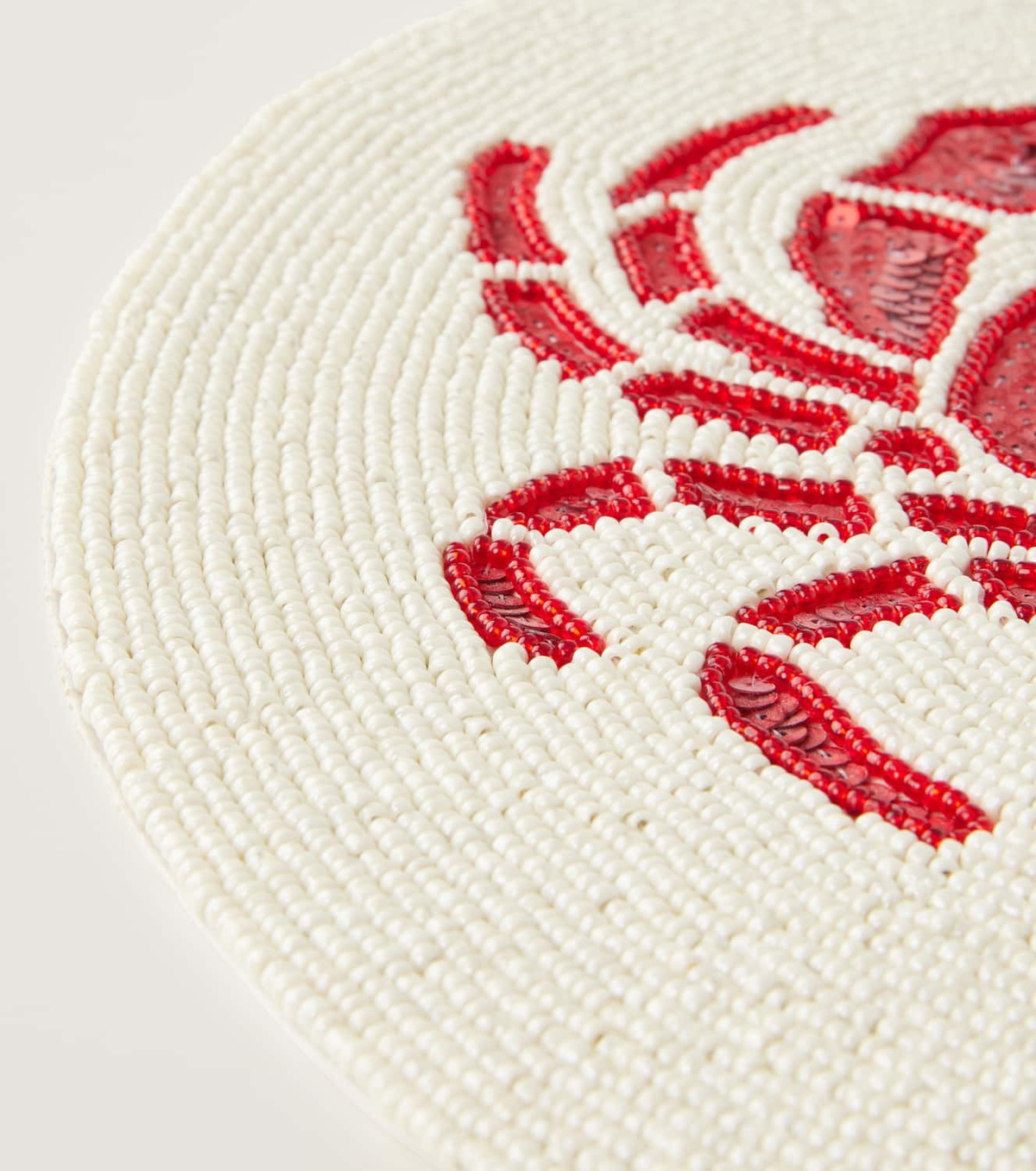 Les-Ottomans Crab set of 2 beaded placemats