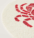 Les-Ottomans Crab set of 2 beaded placemats