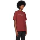 Palm Angels Burgundy Vintage Logo T-Shirt