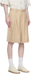 King & Tuckfield Taupe Wide Leg Shorts
