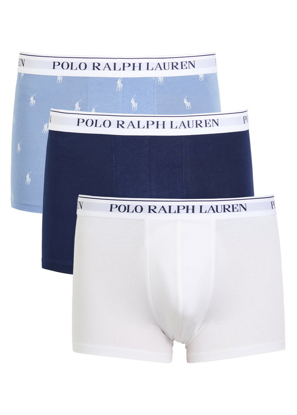 Photo: Polo Ralph Lauren Logo Stretch-cotton Trunks set of Three Multicoloured