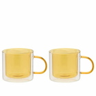 The Conran Shop Double Wall Mug - Set of 2 in Yellow 